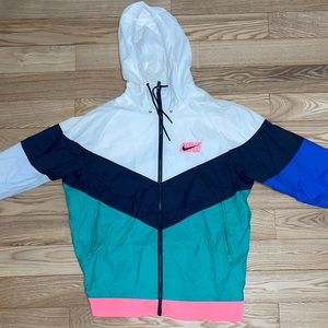 Nike Hooded Neon/Pink Windbreaker (Large)